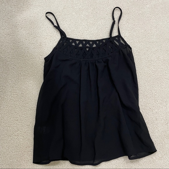 Beaded X cami tank in black - Picture 2 of 4